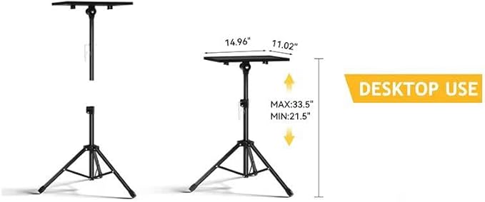 Spark Living-Portable Laptop Tripod Stand – Adjustable Height & Durable Design for Work or PresentationsFoldable Laptop Stand Tripod – Lightweight & Sturdy for Desk or Travel