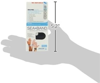 Sea-Band Anti-Nausea Acupressure Wristband for Motion & Morning Sickness, 1 Pair, Gray