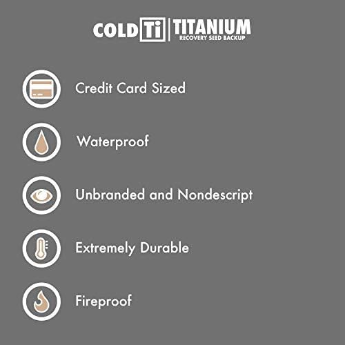 ColdTi - Titanium Bitcoin Seed Plates for Ultra-Secure Ethereum and Crypto Seed Phrase Storage (2 Plates, Numerical Punch Set & Seals) - Premium Seed Phrase Metal - Numerical Punch Set Included