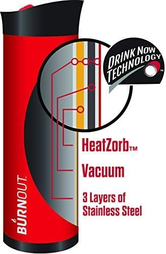 LEXO BURNOUT Temperature Regulating Travel Mug 16 oz All Black - Drink NOW & HeatZorb Tech