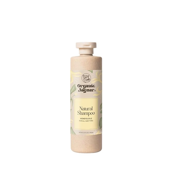 Natural Shampoo for Hair Care, Sulfate Free Shampoo with Castor Oil, Honeysuckle, Glycerin, Aloe Vera & Mild Thickening Agent, Dry to Color Treated to All Hair, 13.5 fl oz