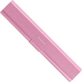 Wider Aluminum Toothbrush Travel Case, Portable Travel Toothbrush Holder, Durable Manual Toothbrush Box Container for Traveling, Bathroom, Camping, Business Trip-Not for 0.85oz Toothpaste, Pink