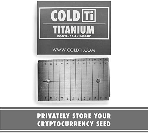 ColdTi - Titanium Bitcoin Seed Plates for Ultra-Secure Ethereum and Crypto Seed Phrase Storage (2 Plates, Numerical Punch Set & Seals) - Premium Seed Phrase Metal - Numerical Punch Set Included