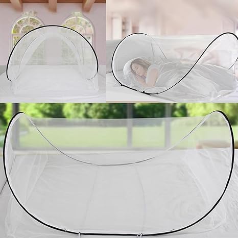 SuperDen Pop Up Mosquito Net, Foldable Mosquito Net Tent for Bed Camping Travel Patio,Portable Mosquito Tent Pop Up Outdoor (1 PCS)
