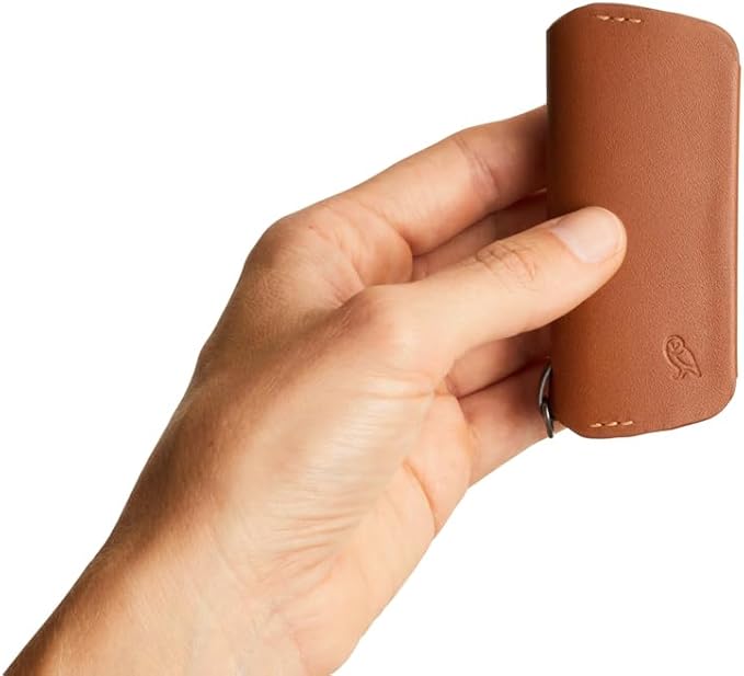 Bellroy Key Cover Plus – 3rd Edition (Leather Key Holder, Holds 4 – 8 Keys) - Caramel