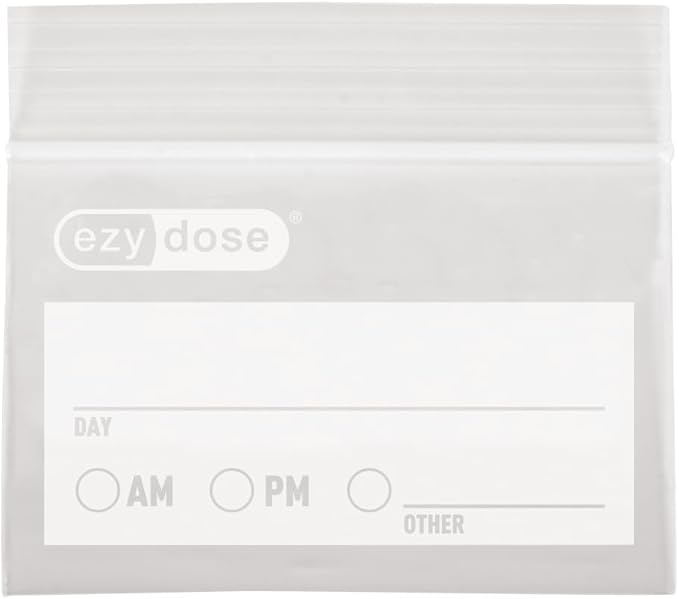 Ezy Dose Disposable Pill Pouches, Pill and Vitamin Storage, Clear, 50 Count