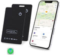 [Apple MFi Certified] LBPRT Air-Tag Card Rechargeable Wallet Tracker Thin 1.6mm 2 Pack, Smart Locator Work with Apple Find My (iOS Only, Android not Supported), Item Finder for Luggage Suitcase Bags.