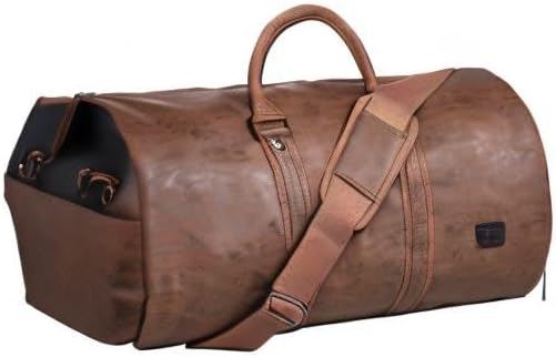seyfocnia Convertible Travel Garment Bag,Carry on Garment Duffel Bag for Men Women - 2 in 1 Hanging Suitcase Suit Business Travel Bag