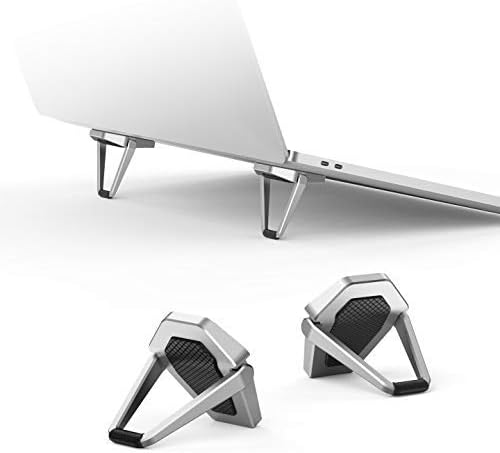 Laptop Stand for Desk, Portable Anti-Slip Keyboard Riser, Zinc Alloy Keyboard Stands, Computer Stand Compatible with MacBook Air/Pro, 10-15.6 Inches Laptops and Keyboards (Sliver)