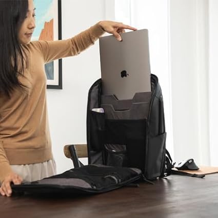 NOMATIC 20L Backpack- Carry On Backpack and Water Resistant Laptop Bag - Carry On or Business Backpack for Men and Women (Black)