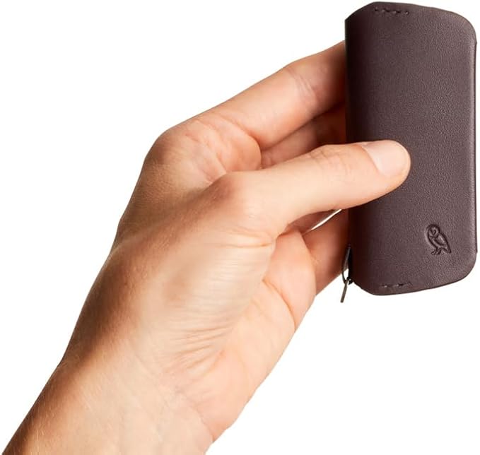 Bellroy Key Cover Plus – Third Edition (Leather Key Holder, Holds 4 – 8 Keys) - DeepPlum