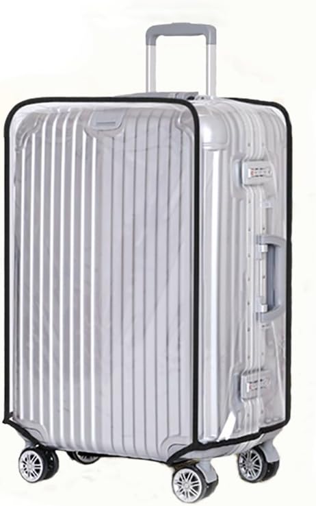JenKin Luggage Protector Suitcase Cover PVC Waterproof Travel Suitcase Fits Most 20" to 30"（26" (16.9" L x 11.8" W x 26.8" H)）