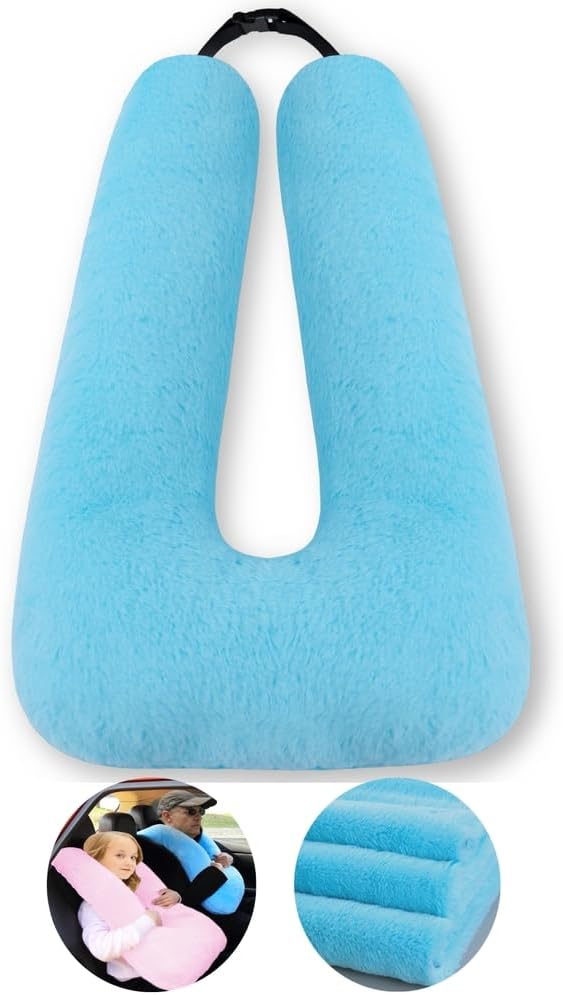 Travel Pillow Cushion for The Back Seat of Car Car Pillow for Kids A Sleeping Artifact Suitable for Long-Distance Travel of Adults and Children Travel Pillow for Kids Blue