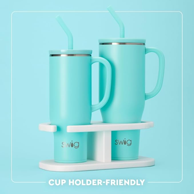 Swig Life 40oz Mega Mug, 40oz Tumbler with Handle and Straw, Extra Large Insulated Tumblers, Cup Holder Friendly Travel Mug (Oklahoma)