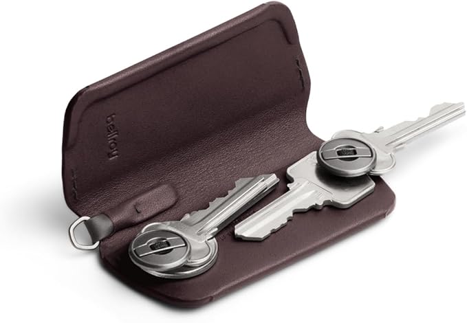 Bellroy Key Cover Plus – Third Edition (Leather Key Holder, Holds 4 – 8 Keys) - DeepPlum