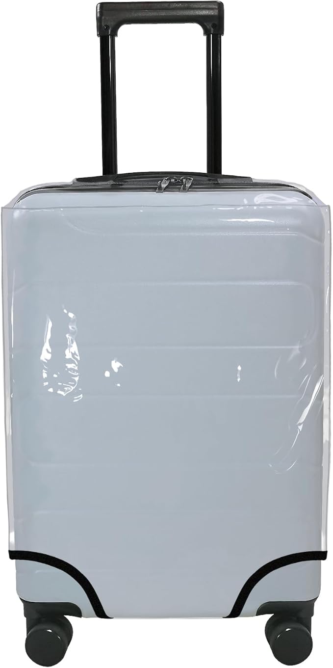 HYPER VENTURE Clear PVC Luggage Cover Full Transparent Suitcase Protector Fits 28 Inch Luggage, L