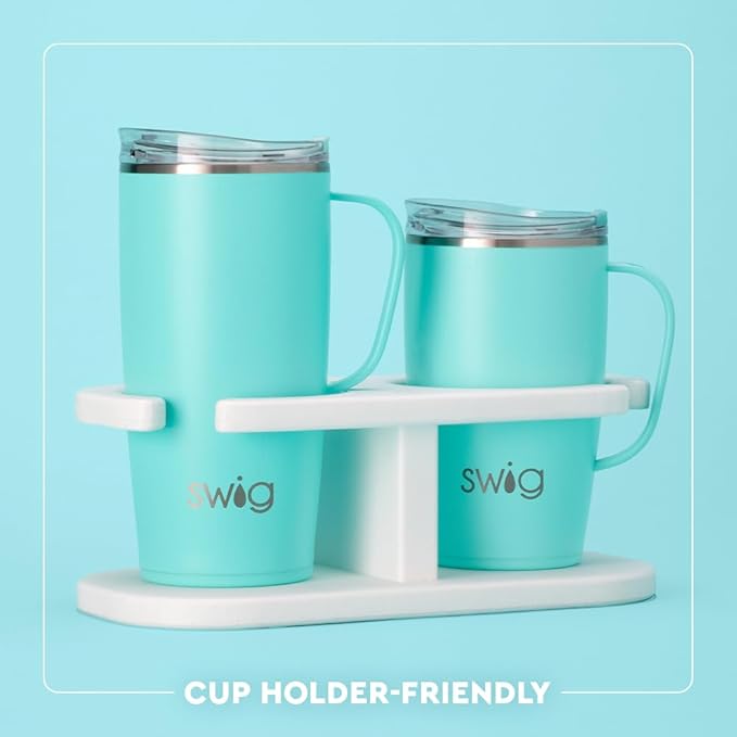 Swig Life 22oz Travel Mug, Insulated Tumbler with Handle and Lid, Travel Coffee Mug, Cup Holder Friendly, Stainless Steel 22 oz Tumbler, Reusable Insulated with Lid (Mississippi)