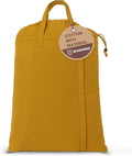 LFH Home Cotton Canvas Large Laundry Bag with Handle, Heavy Duty Drawstring Closure Washable Laundry Bags, School Travel, Home, Hotel, College Dorm, Organizer Sack, Toys Clothes 28x36-Yellow