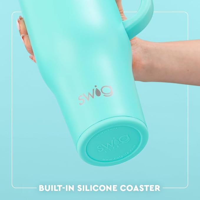 Swig Life 40oz Mega Mug, 40oz Tumbler with Handle and Straw, Extra Large Insulated Tumblers, Cup Holder Friendly Travel Mug (Wisconsin)
