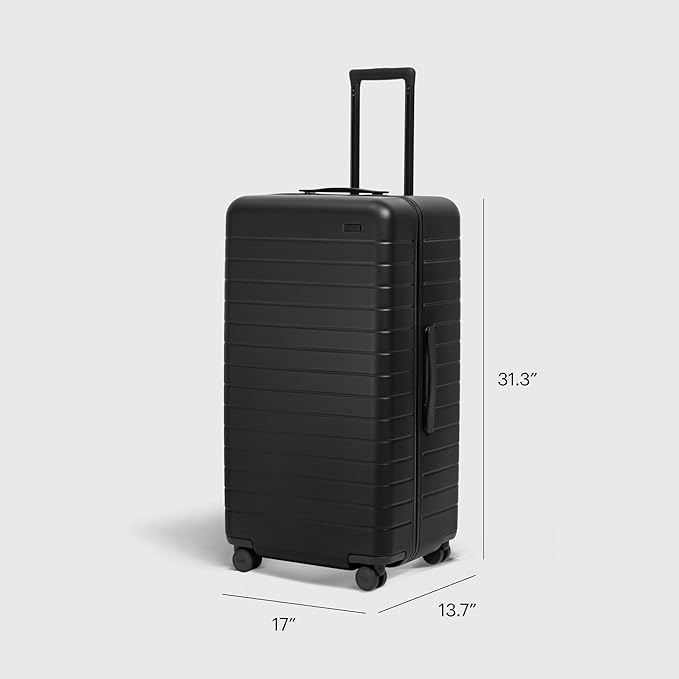 Away Large Trunk Luggage, 31 Inch Hardside Suitcase with Spinner Wheels, Lightweight & Durable, TSA Lock, Ideal for Long Trips, Navy Blue