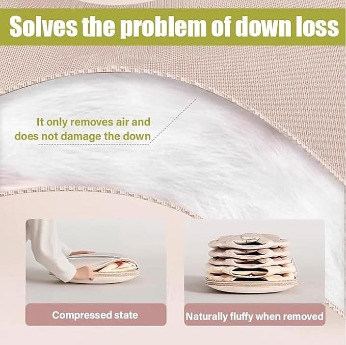 Space Saving Hanging Garment Bag With Self Compression Zipper,Garment Bags for Travel,Dust Cover for Coats Down Jackets, Closet Clothes Organizer with Clear Window (Beige, L*2Pcs)