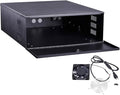 Kenuco White Heavy Duty 16 Gauge Steel DVR Security Lockbox with Fan (BK 15'' X 14.86'' X 4.96'')