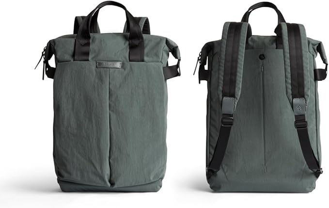 Bellroy Tokyo Totepack, water-resistant woven convertible backpack and tote bag - Everglade