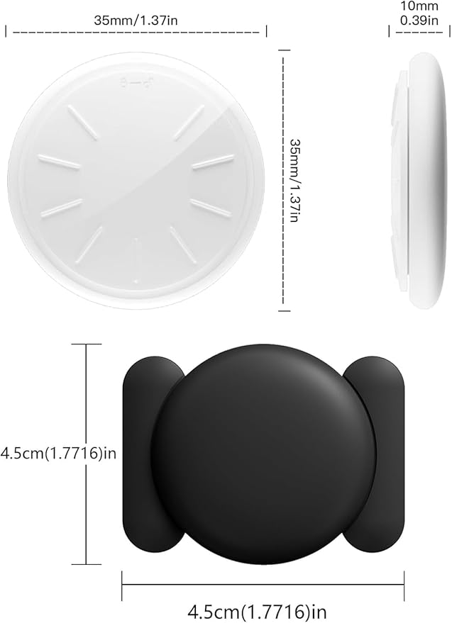 No Subscription Vehicle GPS Tracker,Portable Car GPS Tracker Work with Apple Find My（iOS Only,Mini Magnetic GPS Device Full Coverage Pinpoint Vehicle Location Elderly Children Pets (Black,2PCS)