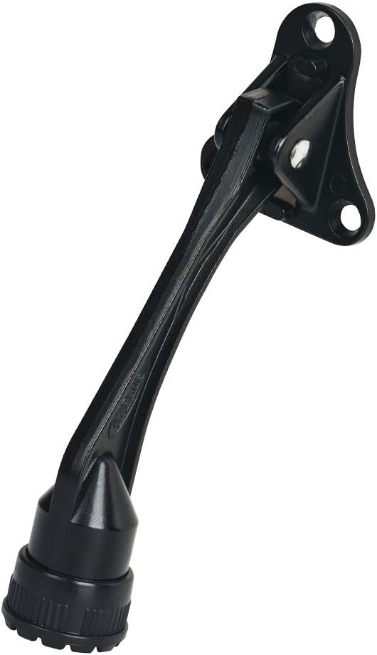 Door Stopper, Kick Down Door Stops for Heavy Doors, with Rubber Tip and Spring Lever, Adjustable, Easy to Set Down and Release, 4-Inch, for Wide Doors (4inch x 30pack, Black)