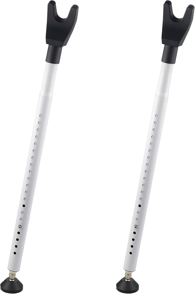 2 Pack Door Security Bar & Sliding Patio Door Lock Bar – Heavy Duty Adjustable Door Stopper for Home, Apartment, Hotel Travel – No Tools Needed, Fits Hinged & Sliding Doors, Iron Construction