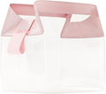 Cadence Parcel - Clear Kit with Magnetic Closure - Durable and Leak-Resistant Travel Toiletry Kit - Modular Design - Hygiene Bag for Travel Essentials - 2 Qt - Rose