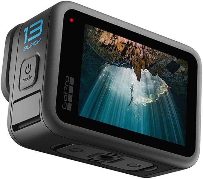 GoPro HERO13 Black Accessory Bundle - Includes The Handler, 2 Enduro Batteries, 2 Curved Adhesive Mounts, 64GB SanDisk MicroSD Card, and Carrying Case, Head Strap & Card Reader