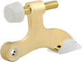 HOMOTEK 36 Pack Hinge Pin Bright Brass Door Stopper, Gold Door Stops, Adjustable Deluxe Heavy Duty Door Stopper 2-1/2"x1-3/4”,with White Rubber Bumper Tips