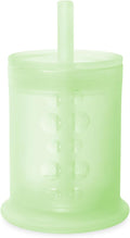 Olababy Silicone Training Cup with Straw Lid | Babies Water Drinking Cup | 6+ Mo Infant To 12-18 Months Toddler | Sippy Cup For Kids & Smoothie Cup | Baby Led Weaning (Kiwi, 5 oz)