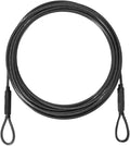 3.3mm (1/8 Inch) Outdoor Travel Stainless Steel Security Cable-10ft Luggage Lock Safety Wire Flexible Steel Wire Rope with Double Loop Safety for Luggage, Bike, Lock (Black, 10ft-(1Pack)