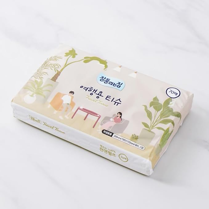 LENITH Travel Pocket Tissues Packs (Soft Pack) 70 Sheets per pack / 3packs, 210 Tissues Total, Travel, Camping, Office, Car