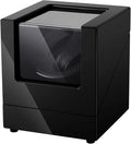 Uten Automatic Double Watch Winder Box, Luxury Wooden Storage Case for Mechanical Watch Winder with Quiet Motor 5 Rotation Mode, Black.