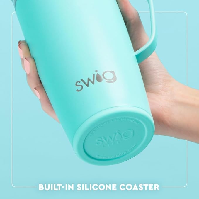 Swig Life 22oz Travel Mug, Insulated Tumbler with Handle and Lid, Travel Coffee Mug, Cup Holder Friendly, Stainless Steel 22 oz Tumbler, Reusable Insulated with Lid (Oklahoma)