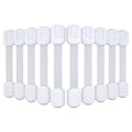 4our Kiddies 10 Pack Baby Proof Cabinet Latches, Childproof Drawer Latches with 6 Extra 3M Adhesives, Adjustable Child Safety Cabinet Strap Locks, Baby Drawer Locks for Kids and Child Safety