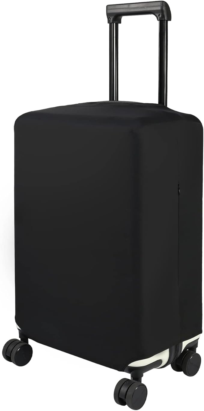 HYPER VENTURE Washable Luggage Cover - Fashion Suitcase Protector Fits 27-30 Inch Luggage (Black, L)