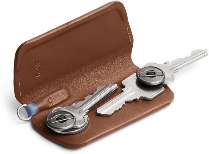 Bellroy Key Cover Plus – Third Edition (Leather Key Holder, Holds 4 – 8 Keys) - Hazelnut