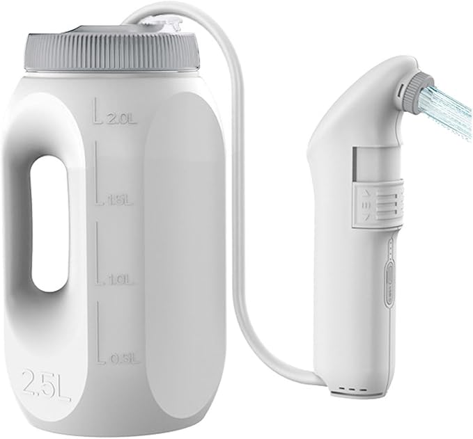 Portable Bidet for Travel,Travel Handheld Bidet Sprayer with 2.5L Water Storage, Electric Rechargeable,70-Minute Usage