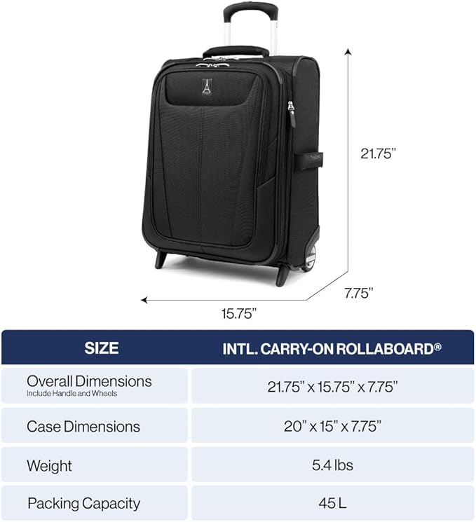 Travelpro Maxlite 5 Softside Expandable Upright 2 Wheel Carry on Luggage, Lightweight Suitcase, Men and Women, Orchid Pink Purple, Carry On 20-Inch
