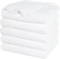 PHF Oversized King Fleece Blanket 120"x120", No Shed No Pilling Big Soft Blanket, Extra Large 10'x 10' Lightweight for Bed, Sofa Travel and Camping, Suitable for All Season, White
