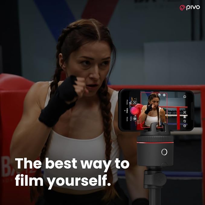 Pivo Pod Classic Auto Tracking Phone Holder, Face & Body Tracker, 360° Rotation, Stand for Content Creation with Remote Control, Smart Mount and Travel Case