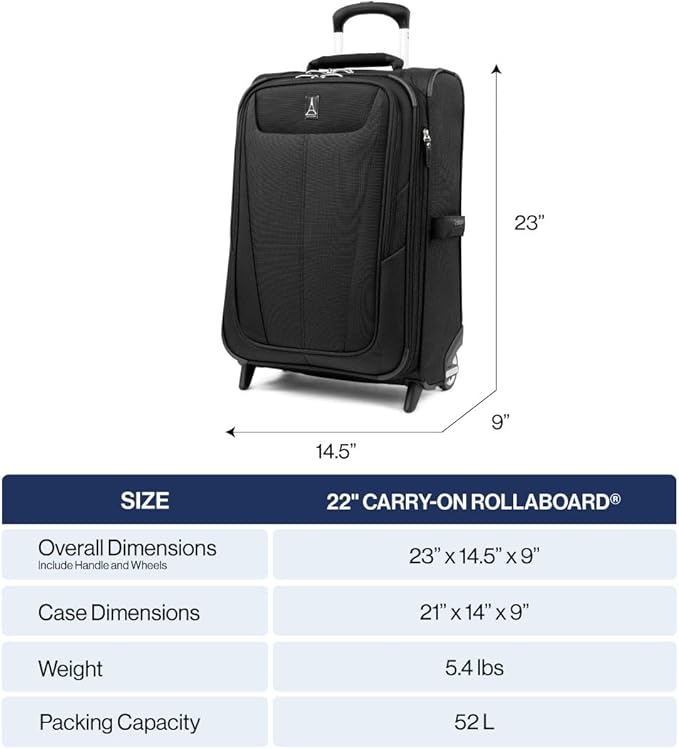 Travelpro Maxlite 5 Softside Expandable Upright 2 Wheel Carry on Luggage, Lightweight Suitcase, Men and Women, Orchid Pink Purple, Carry On 22-Inch