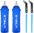 Folding Soft Flask Portable Collapsible Running Lightweight Water Bottle for Outdoor Sports,Travel with Mouthpeice Cover