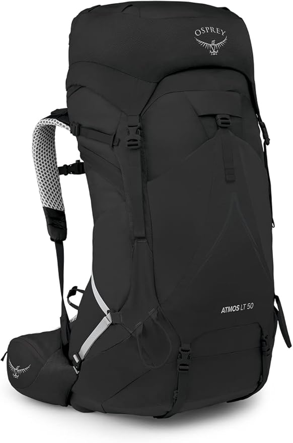 Osprey Atmos AG LT 50L Men's Backpacking Backpack, Black, L/XL