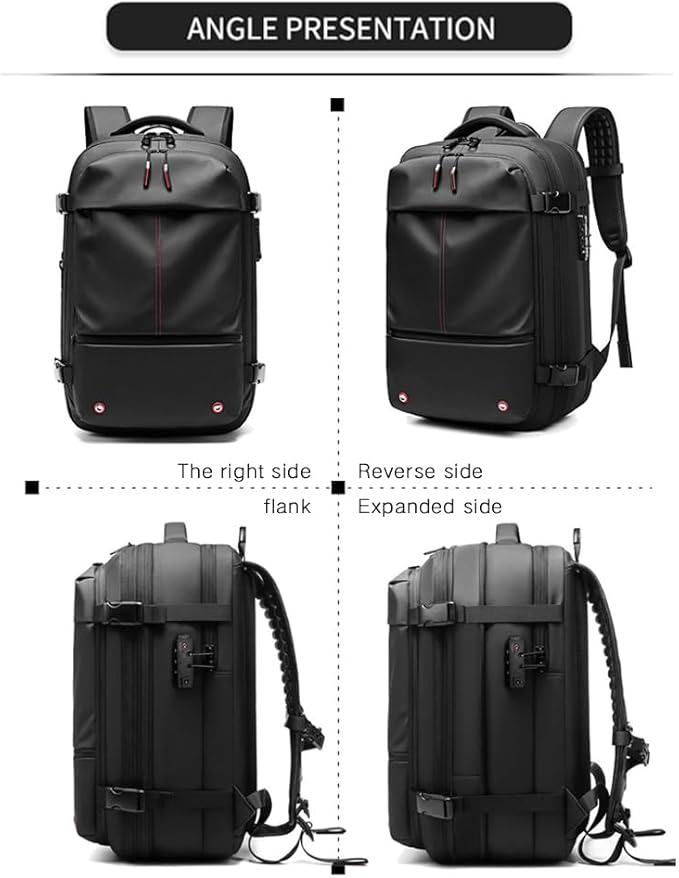 Men Travel Backpack vacuum compression 17 inch Laptop Backpack Business Large Capacity school Backpack Expanded Hiking Backpack