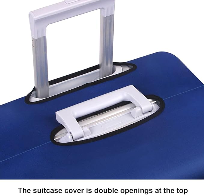 MosaiRudo Thicker Luggage Cover Elastic Suitcase Cover Protector Fits 18-32 Inch Suitcase Travel Accessories (Travel, S)